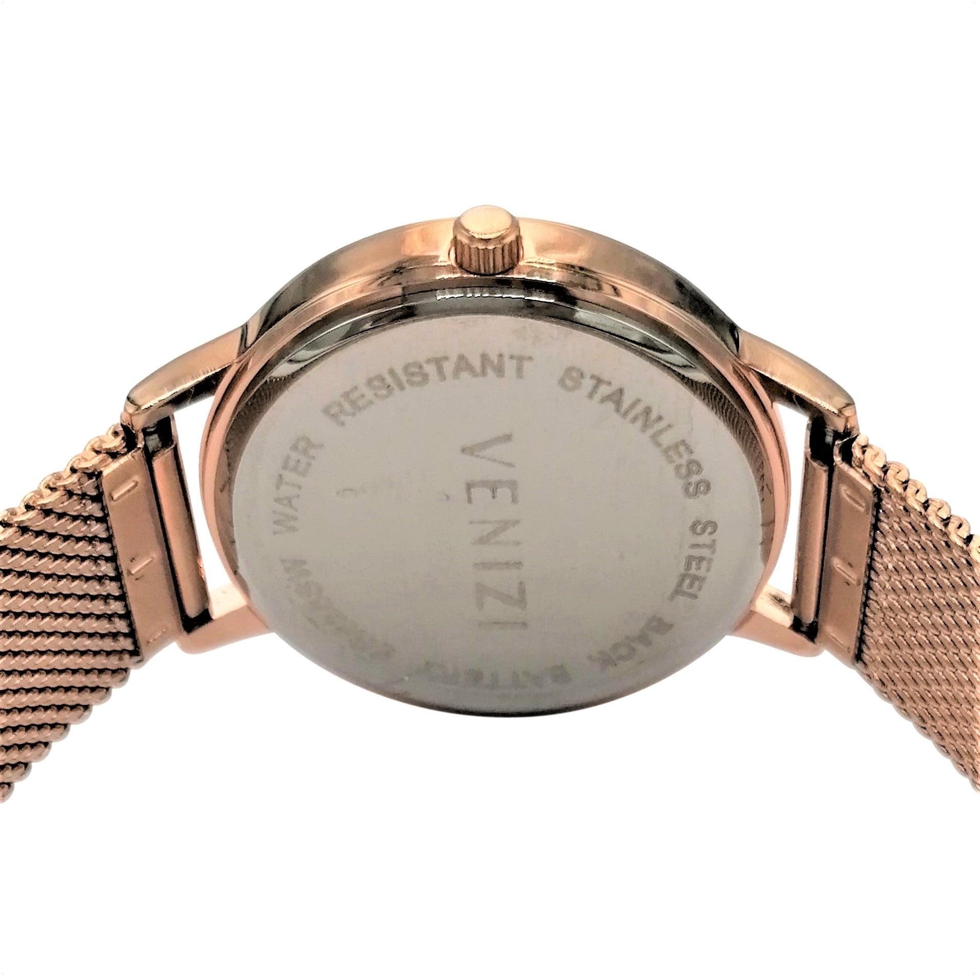 Montre rosée pour femme avec cadran blanc