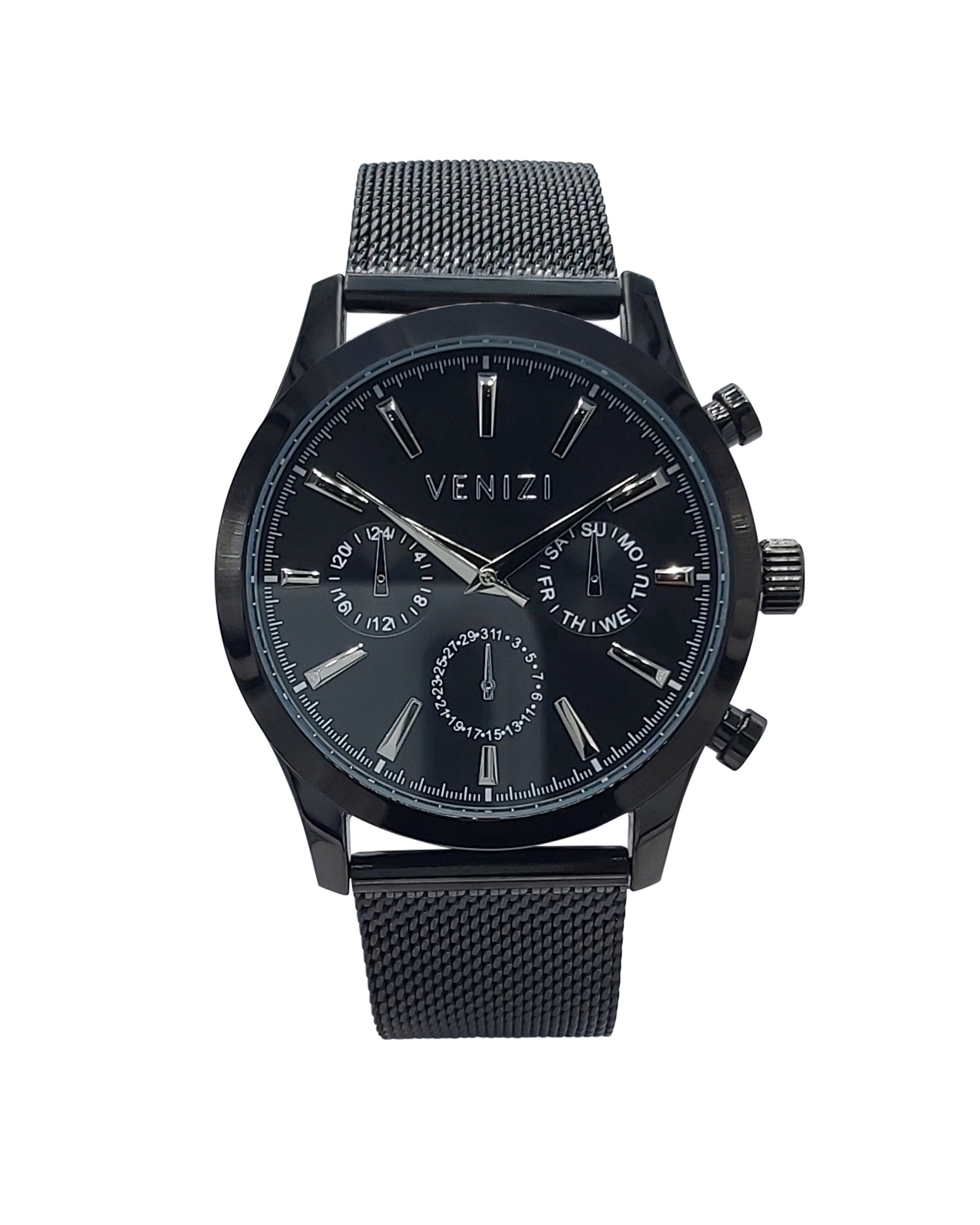 Montre pour homme métal noir