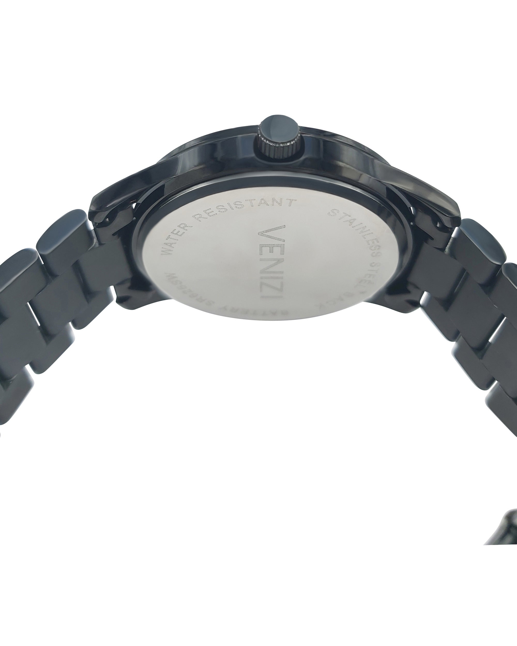 Montre Venizi noire bracelet métallique