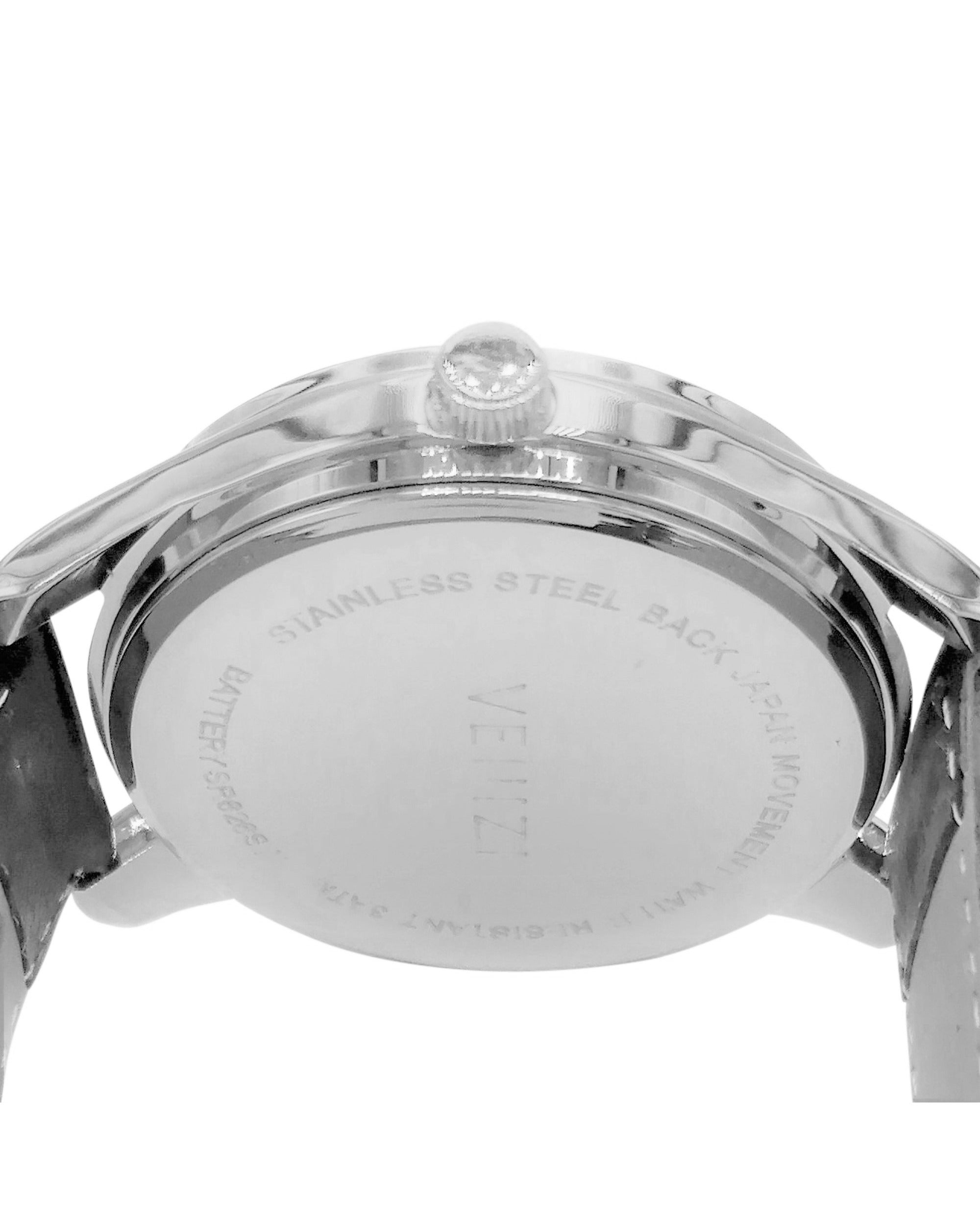 Monte Venizi pour homme bracelet cuir et cadran noir