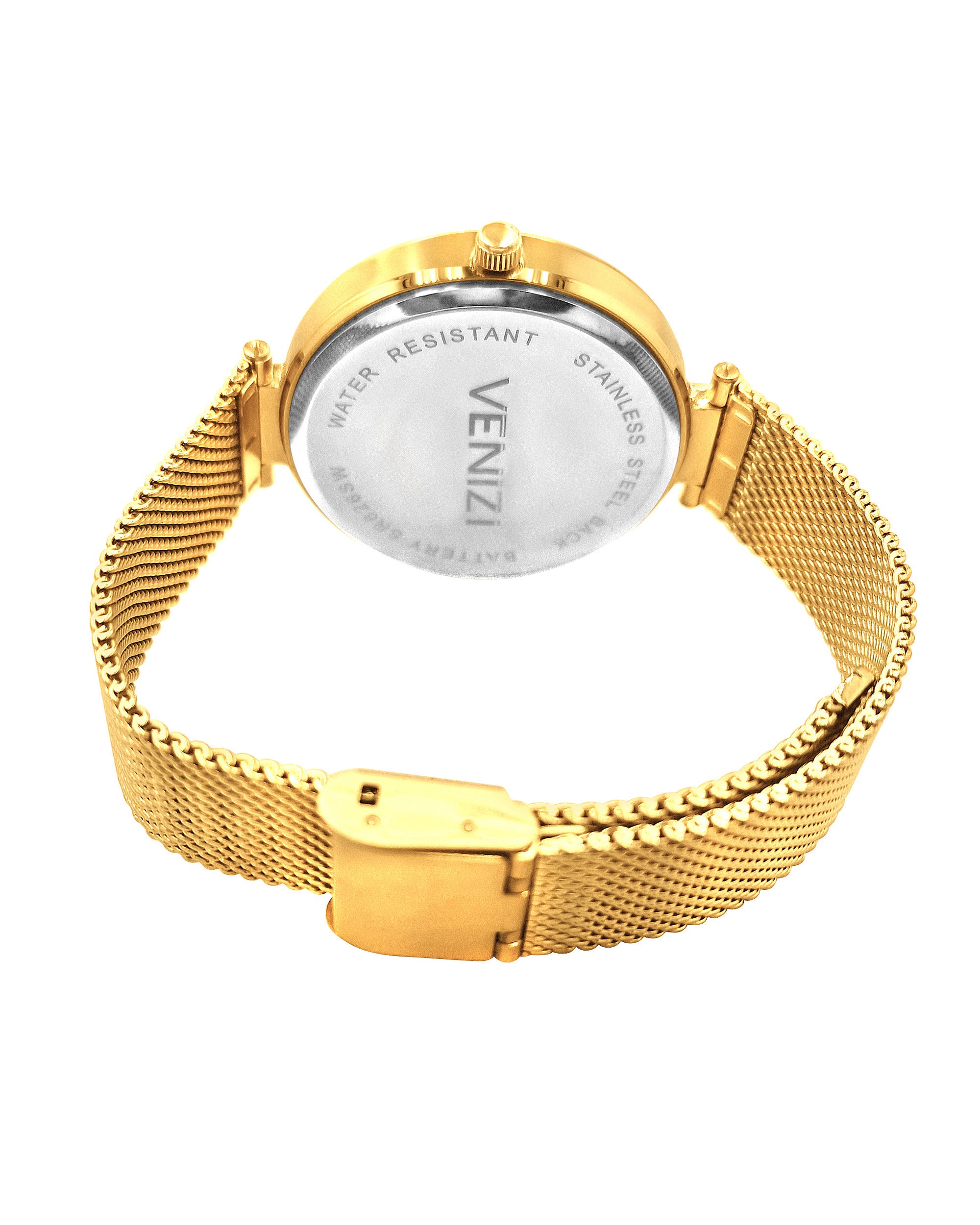 Montre Venizi dorée cadran doré et paillettes