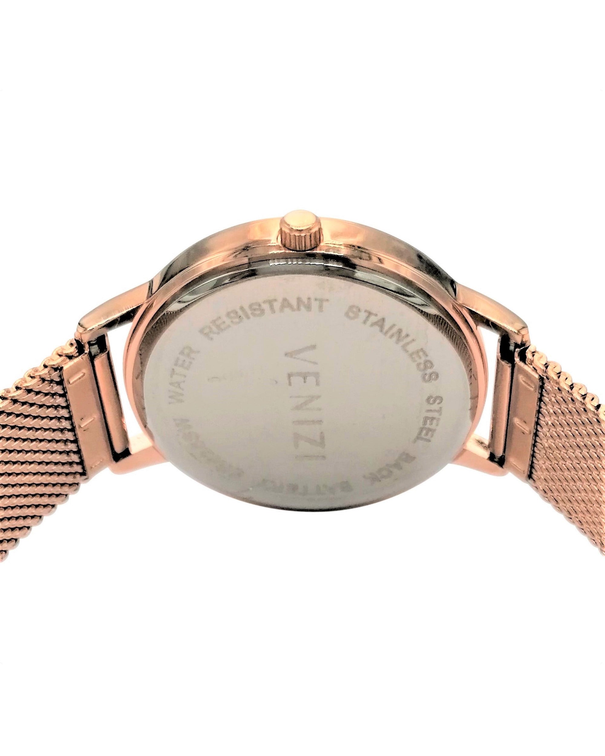 Montre pour femme rosée avec paillettes