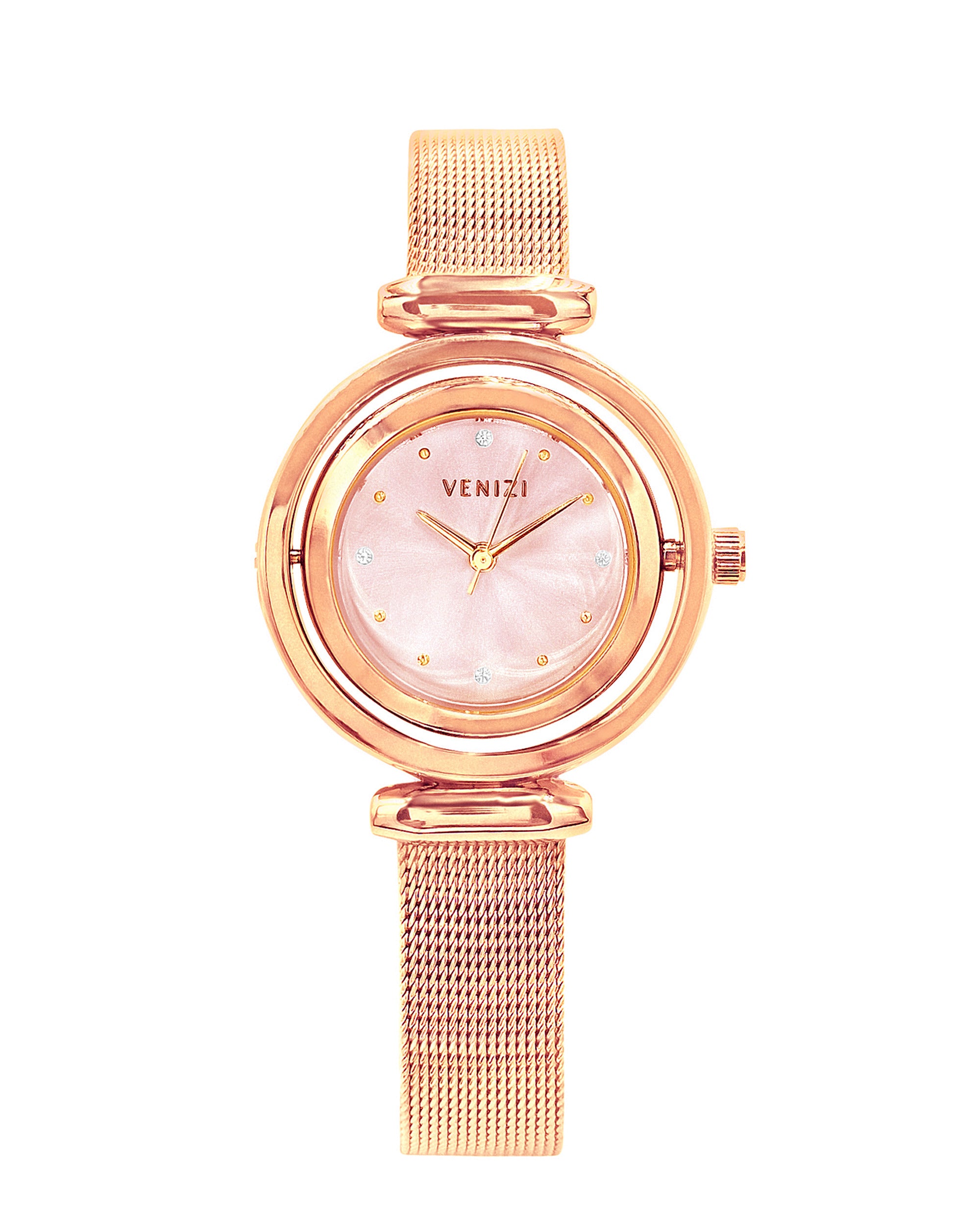 Montre Venizi rosée boitier pivotant