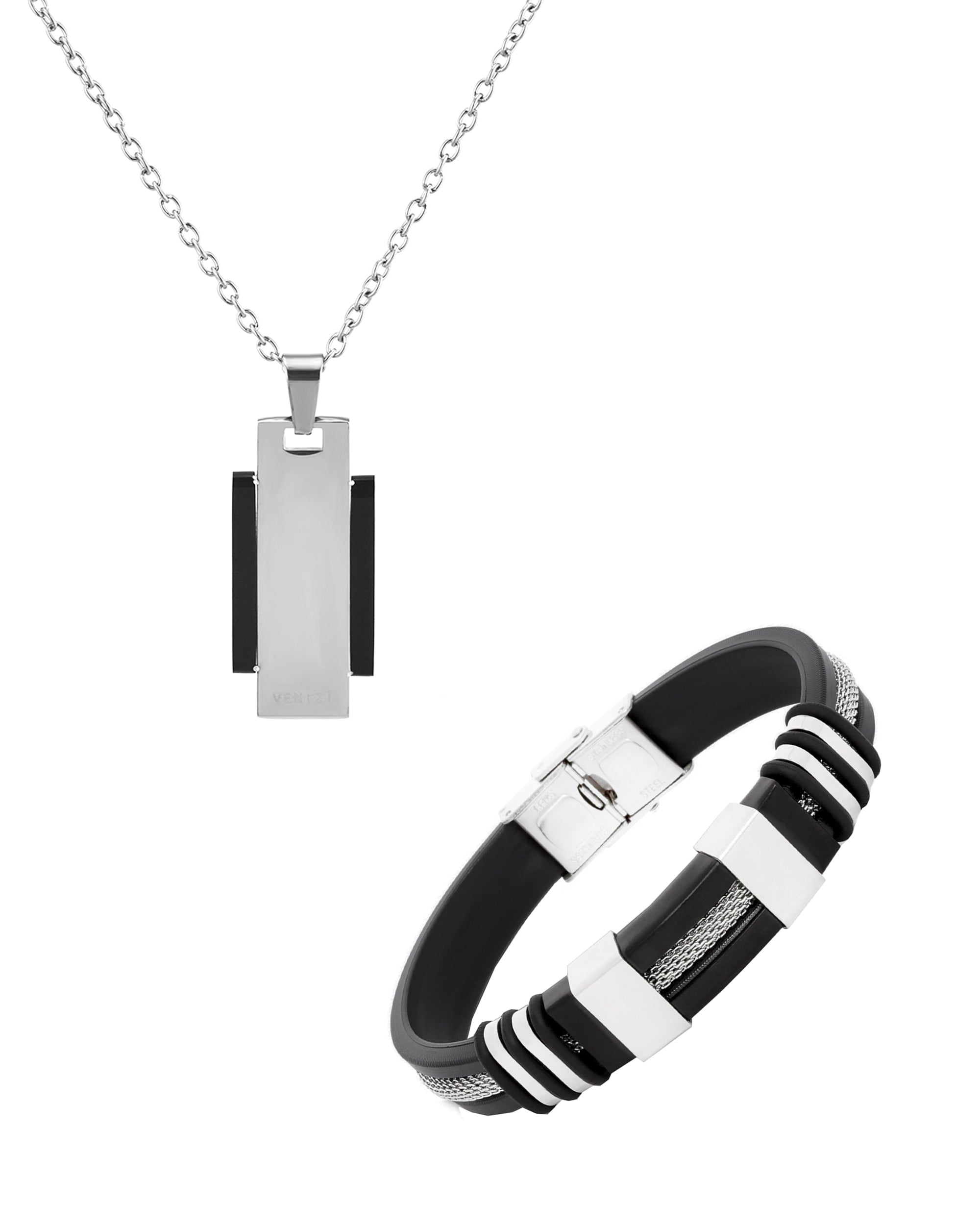 STALEN SIERADENSET MET RUBBEREN ARMBAND