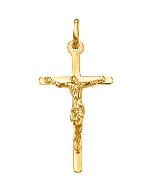 Pendentif en plaqué or croix avec Christ