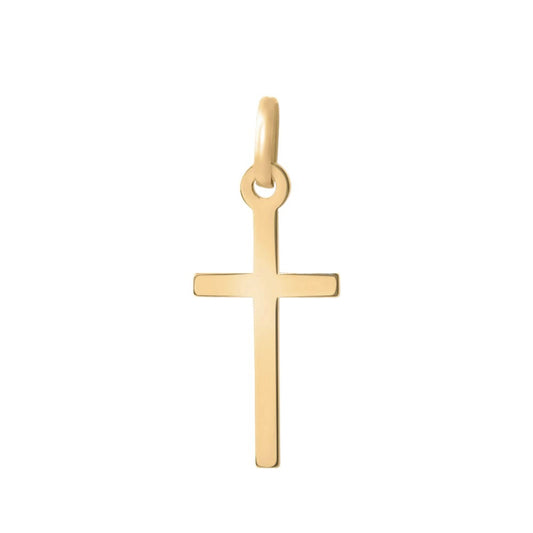 Pendentif en plaqué or motif croix 