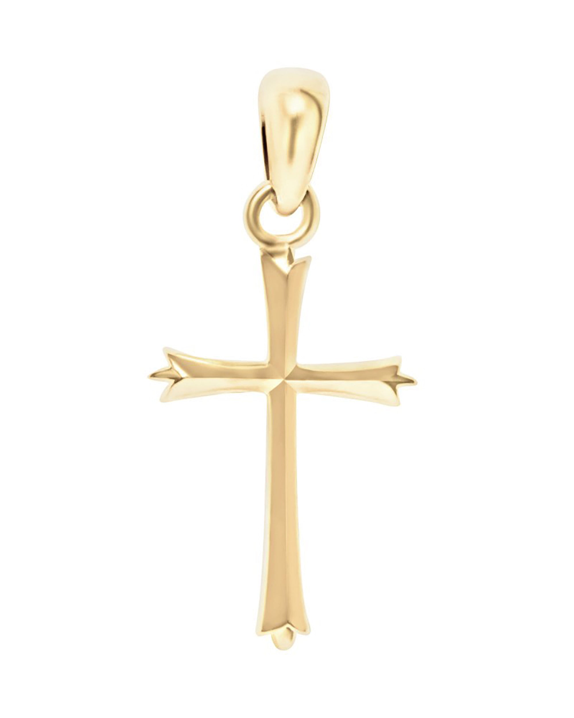 PENDENTIF EN PLAQUE OR CROIX