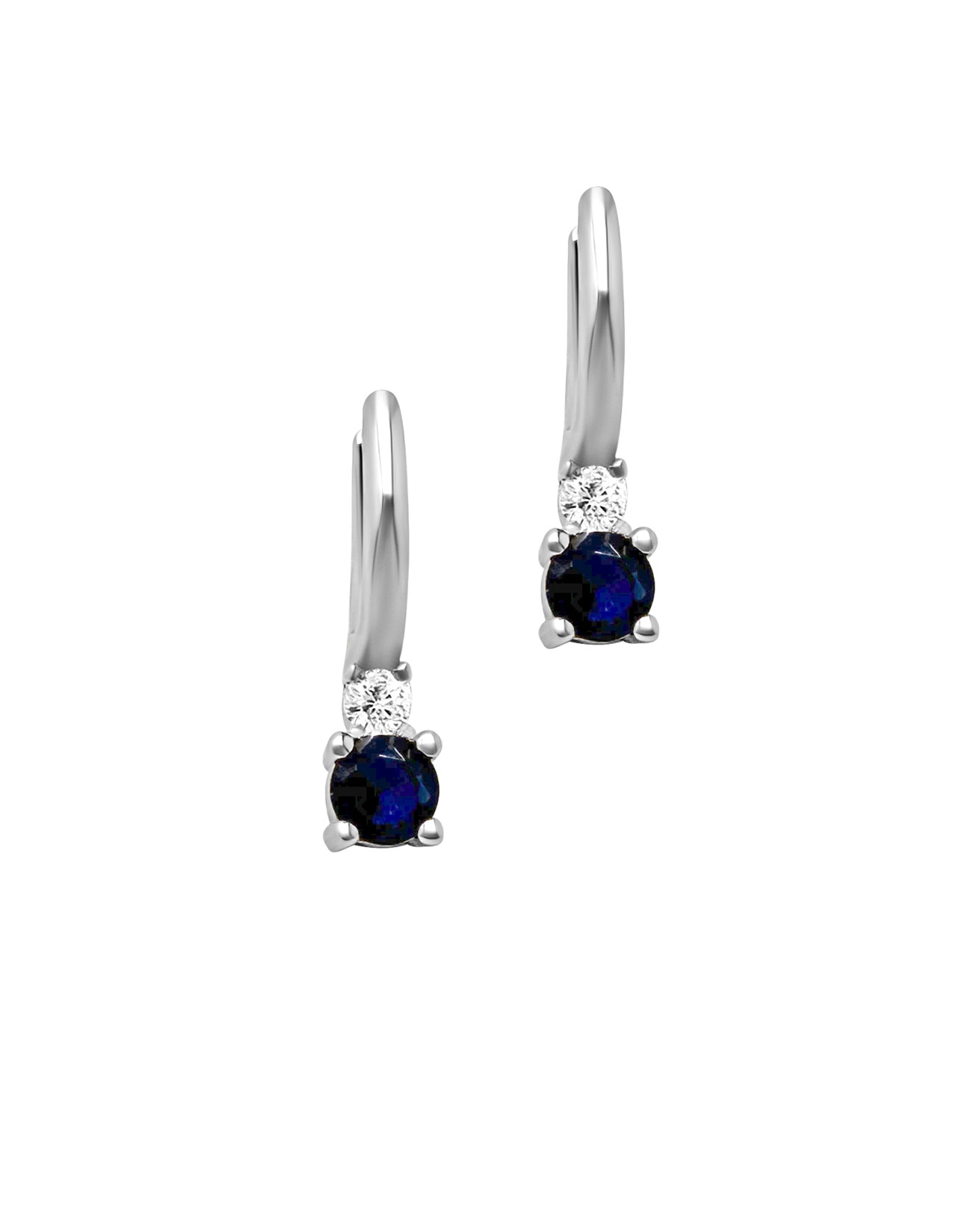 CREOLES EN ARGENT AVEC SOLITAIRE PENDANT