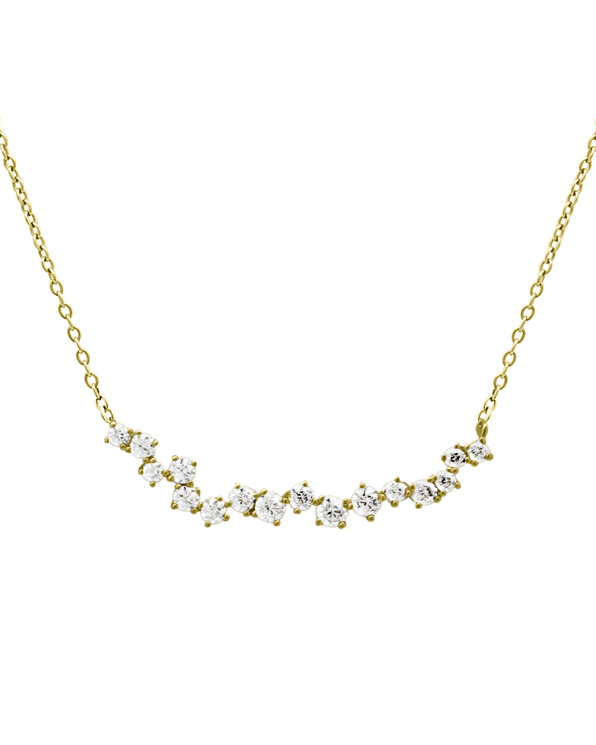 ZIRCONIUM BOOG GOUDEN KETTING