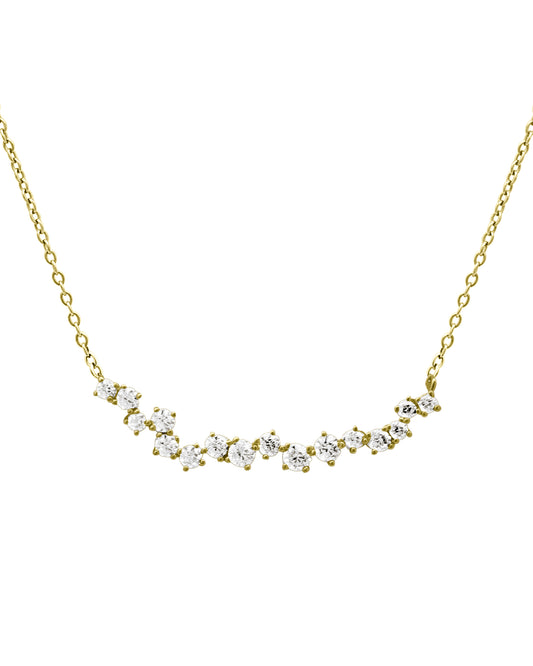 Collier en plaqué or avec zirconium