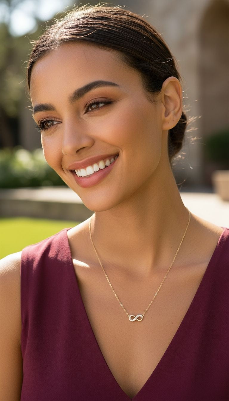 VERGULDE KETTING MET ONVOLKOMENHEIDSMOTIEF